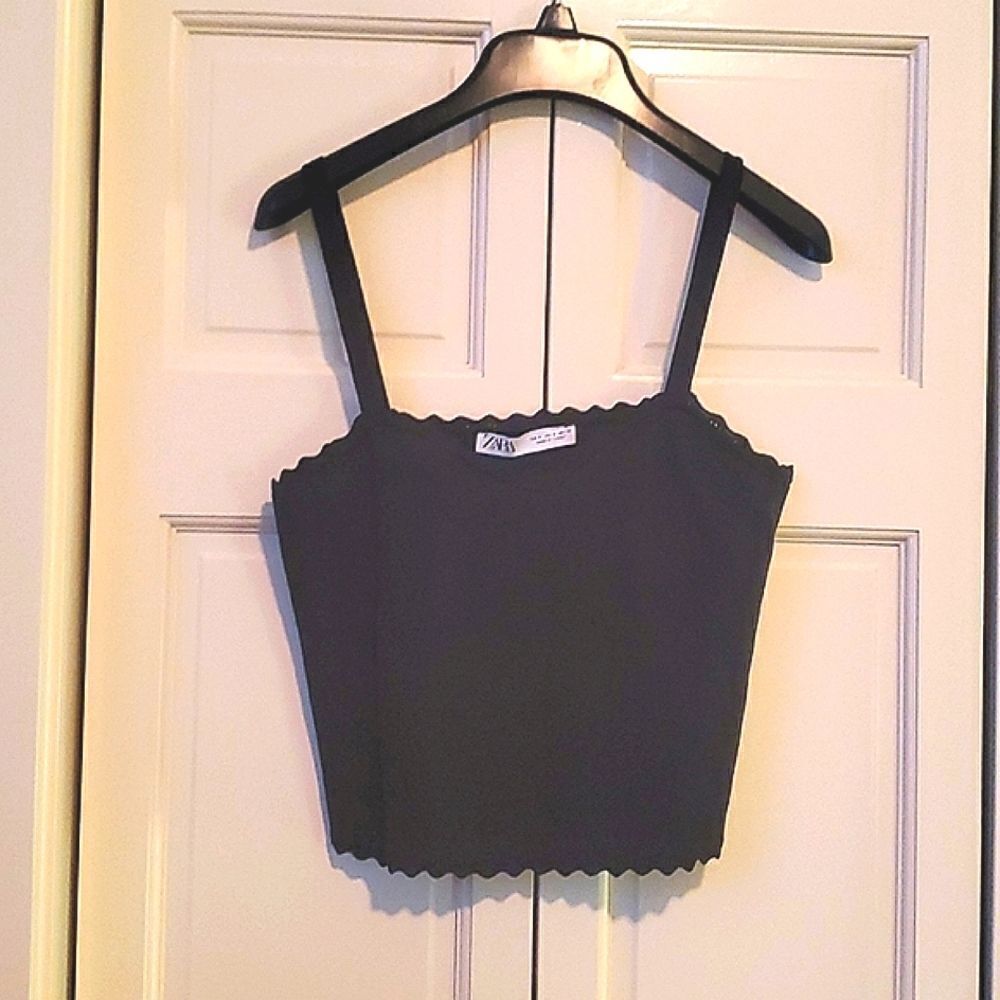 Zara, Strap Top. XS Black.